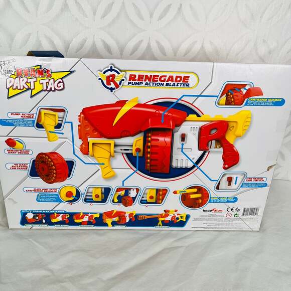 Ryan's World Foam Dart Tag Renegade Rapid Fire Barrel Blaster - Picture 4 of 7